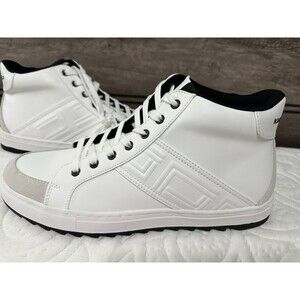 NWOB $200 Karl Lagerfeld Paris Men's SHOES 11.5 Logo Leather High Top Sneakers